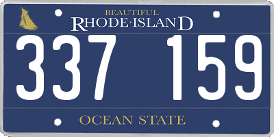 RI license plate 337159