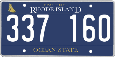 RI license plate 337160