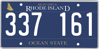 RI license plate 337161