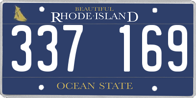 RI license plate 337169