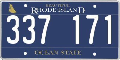 RI license plate 337171