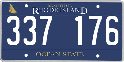 RI license plate 337176