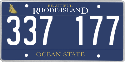 RI license plate 337177