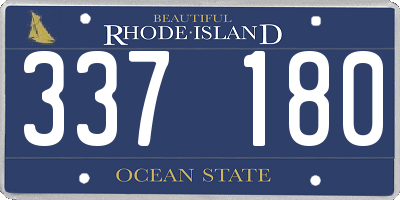 RI license plate 337180