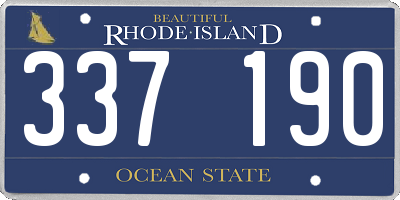 RI license plate 337190
