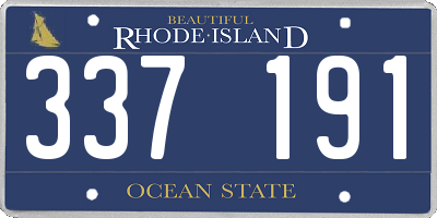 RI license plate 337191