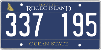 RI license plate 337195