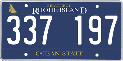 RI license plate 337197