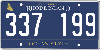 RI license plate 337199
