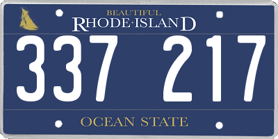 RI license plate 337217
