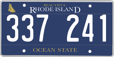 RI license plate 337241