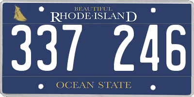RI license plate 337246