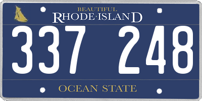 RI license plate 337248