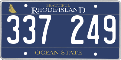 RI license plate 337249