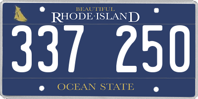 RI license plate 337250