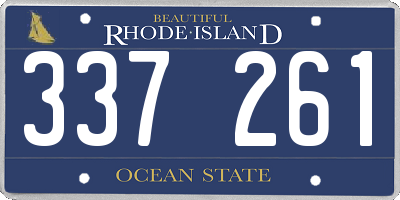 RI license plate 337261