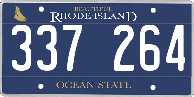 RI license plate 337264