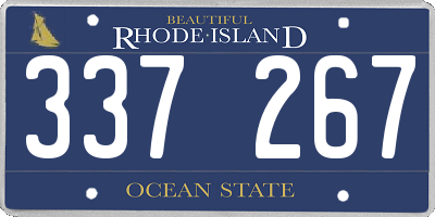RI license plate 337267