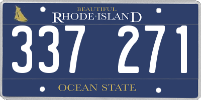 RI license plate 337271