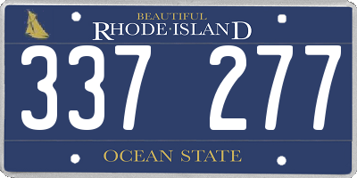 RI license plate 337277