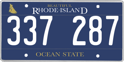 RI license plate 337287