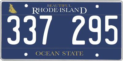 RI license plate 337295