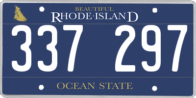 RI license plate 337297