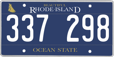 RI license plate 337298