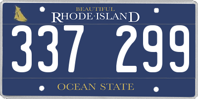 RI license plate 337299