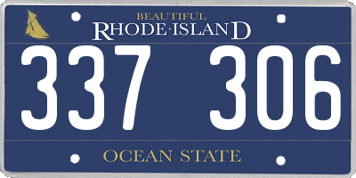 RI license plate 337306