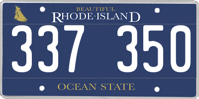 RI license plate 337350