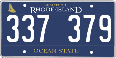 RI license plate 337379