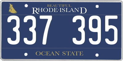 RI license plate 337395