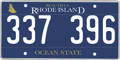 RI license plate 337396