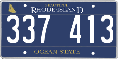 RI license plate 337413
