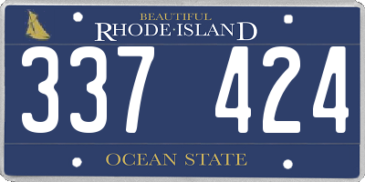 RI license plate 337424
