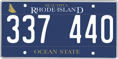 RI license plate 337440