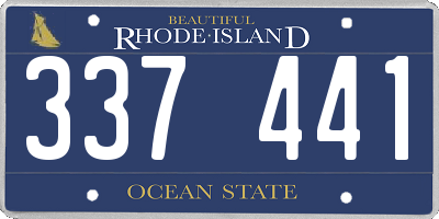 RI license plate 337441