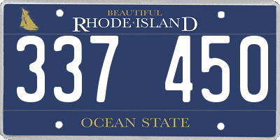 RI license plate 337450