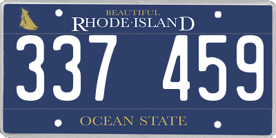 RI license plate 337459
