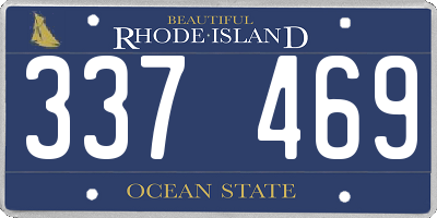 RI license plate 337469