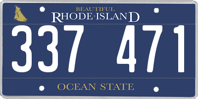 RI license plate 337471
