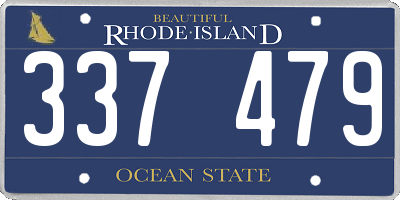 RI license plate 337479