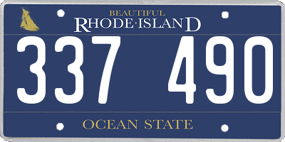 RI license plate 337490