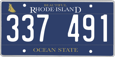 RI license plate 337491