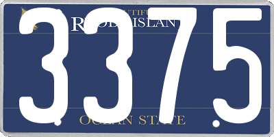 RI license plate 3375