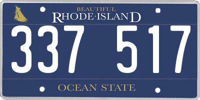 RI license plate 337517