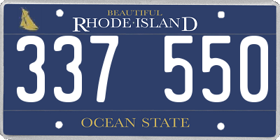 RI license plate 337550