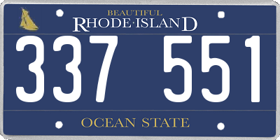 RI license plate 337551