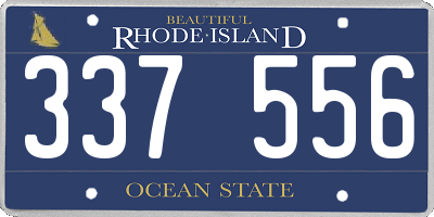 RI license plate 337556